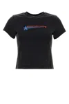 Alexander Wang Women Slate Cotton T-shirt In Black