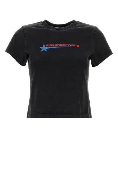 ALEXANDER WANG ALEXANDER WANG WOMEN SLATE COTTON T-SHIRT