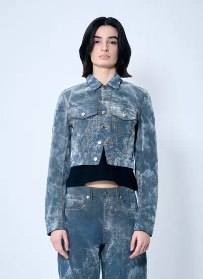 Alexander Wang Women Slim Trucker Jacket In Blue