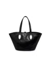 ALEXANDER WANG WOMEN'S SMALL DOME CRACKLED PATENT LEATHER TOTE BAG