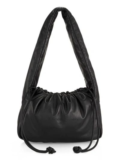 Alexander Wang Women's Small Ryan Puff Leather Shoulder Bag In Black