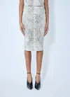 Alexander Wang Women Snake-print Embossed Midi Skirt