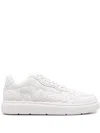 Alexander Wang Logo-embossed Leather Sneakers In White