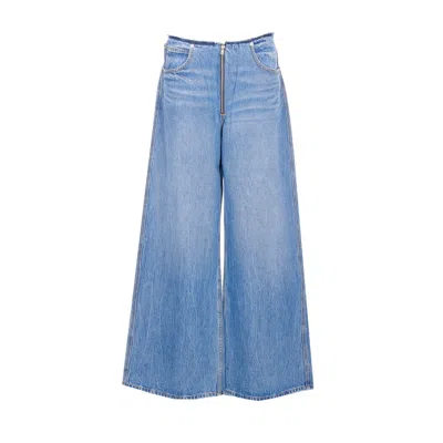 Alexander Wang Women Surge Low Rise Wide Jeans In Blue