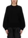 Alexander Wang Black Stretch Polyester Blend Sweater In Black