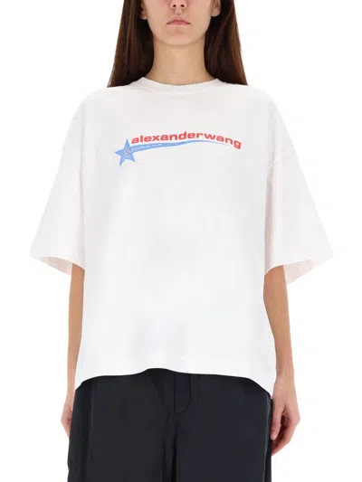 ALEXANDER WANG ALEXANDER WANG WOMEN T-SHIRT WITH LOGO