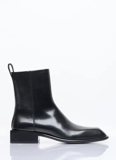 Alexander Wang Throttle Leather Ankle Boots In Black
