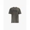 Alexander Wang Distressed Skyline Graphic Print T-shirt In Washed Charcoal