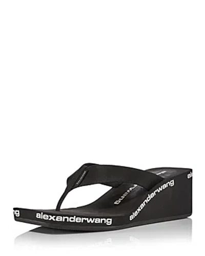 Alexander Wang Women's Wedge Flip Flop Sandals In Black