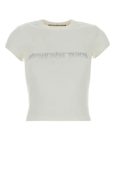 ALEXANDER WANG ALEXANDER WANG WOMEN WHITE COTTON T-SHIRT