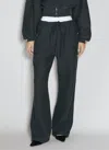 Alexander Wang Layered-design Cotton Track Pants In Black