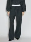 Alexander Wang Layered-design Cotton Track Pants In Black