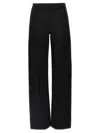 Alexander Wang Arched Leg Wool Pants With Tailored Silhouette In Black