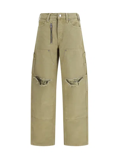 Alexander Wang Women Zip Carpenter Pants In Green