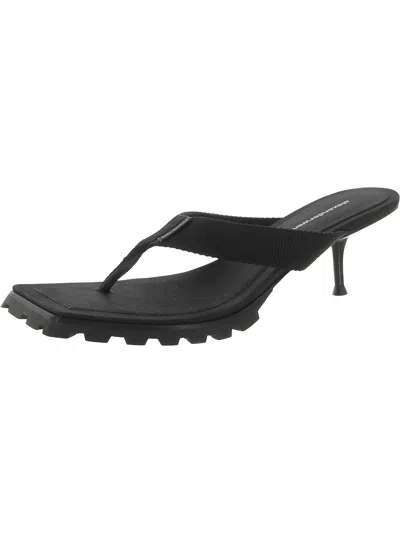 Alexander Wang Womens Canvas Slip-on Thong Sandals In Black
