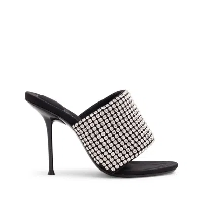 Alexander Wang Womens Sienna Crystal Slide Sandals In Black