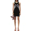 Alexander Wang Dragon Crystal Hotfix Tank Minidress In Multi