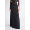 Alexander Wang Wool & Mohair Tailored Maxi Skirt In Black