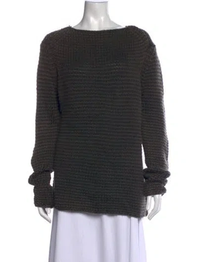 Pre-owned Alexander Wang Wool Bateau Neckline Sweater In Black