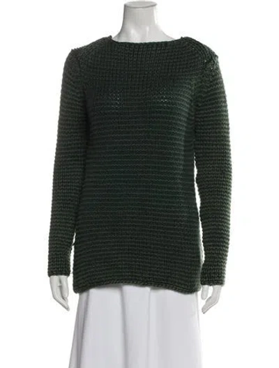 Pre-owned Alexander Wang Wool Bateau Neckline Sweater In Green