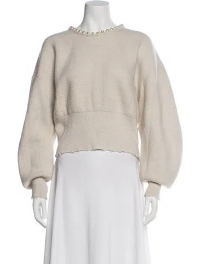 Pre-owned Alexander Wang Wool Bateau Neckline Sweater In Neutral