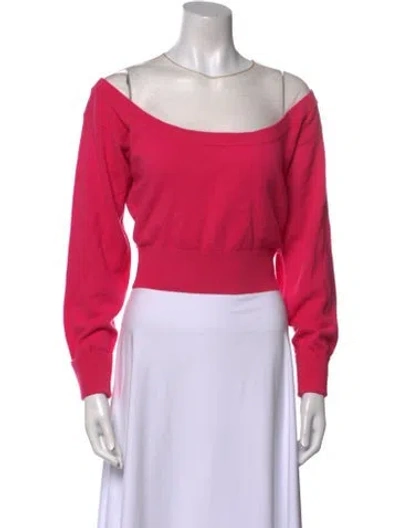 Pre-owned Alexander Wang Wool Bateau Neckline Sweater In Pink