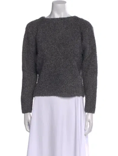 Pre-owned Alexander Wang Wool Bateau Neckline Sweatshirt In Gray