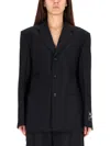 Alexander Wang Oversized Blazer With Logo In Black