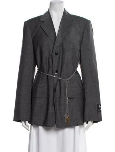 Pre-owned Alexander Wang Wool Blazer In Gray