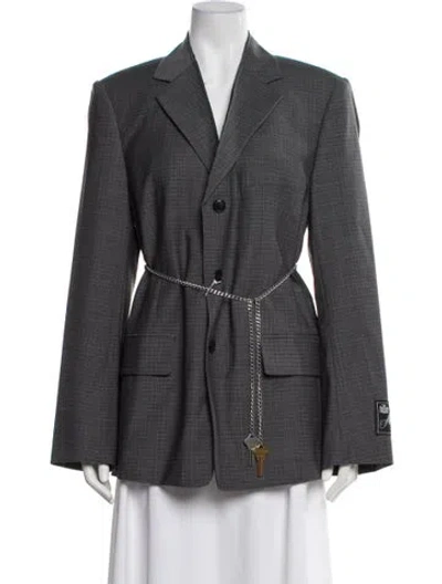 Pre-owned Alexander Wang Wool Blazer In Gray