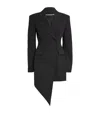 Alexander Wang Asymmetric Minidress Blazer In Black
