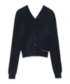 Alexander Wang Wool Blend Cardigan In Black