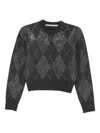 Alexander Wang Wool Blend Cardigan In Gray