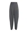 Alexander Wang Wool-blend Chain-detail Trousers In Gray