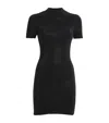 Alexander Wang Crystal-embellished Mock-neck Dress In Black