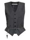 Alexander Wang Wool-blend Tailored Vest With Chain-link Clothing