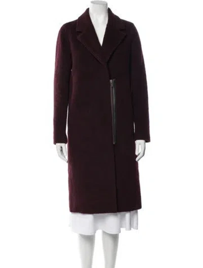 Pre-owned Alexander Wang Wool Coat In Burgundy