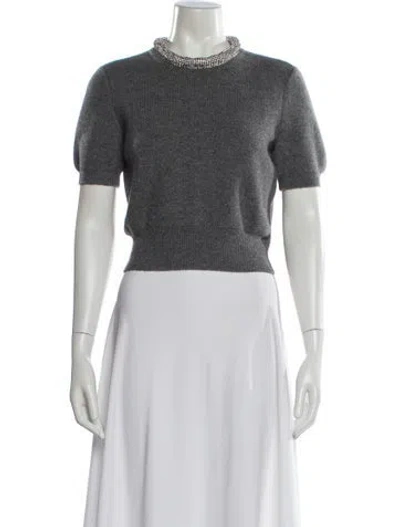 Pre-owned Alexander Wang Wool Crew Neck Sweater In Gray