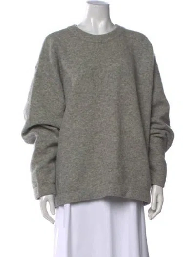 Pre-owned Alexander Wang Wool Crew Neck Sweater In Grey