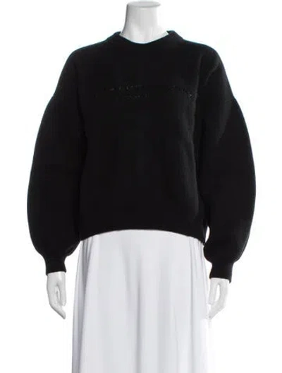 Pre-owned Alexander Wang Wool Crew Neck Sweatshirt In Black