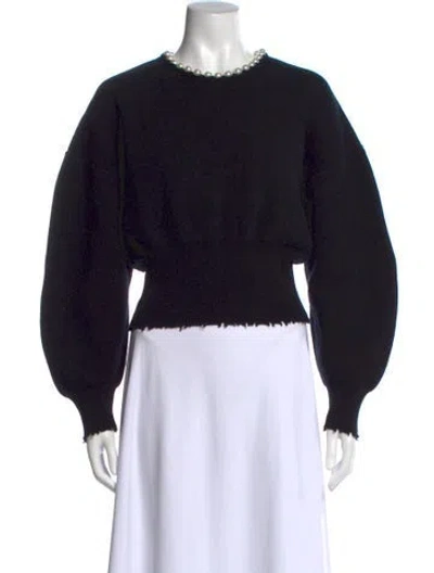 Pre-owned Alexander Wang Wool Crew Neck Top In Black