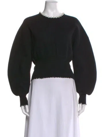 Pre-owned Alexander Wang Wool Crew Neck Top In Black