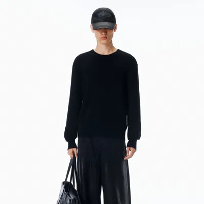 Alexander Wang Wool Crewneck Pullover In Black