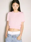 Alexander Wang Wool Crop Top In Pink