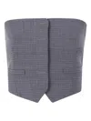 Alexander Wang Wool Cropped Top In Gray
