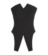 Alexander Wang Deconstructed Wool Vest Top Clothing In Black
