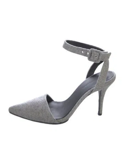 Pre-owned Alexander Wang Wool D'orsay Pumps In Gray