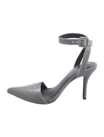 Pre-owned Alexander Wang Wool D'orsay Pumps In Gray