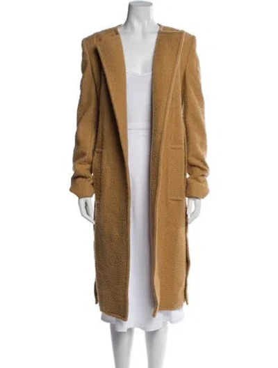 Pre-owned Alexander Wang Wool Faux Fur Coat In Neutral