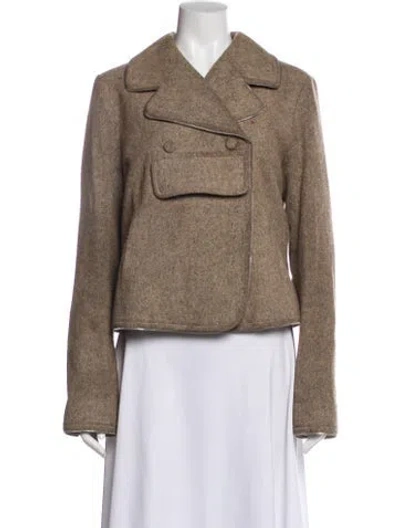 Pre-owned Alexander Wang Wool Faux Fur Jacket In Neutral